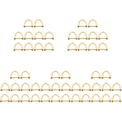 50pcs D-Shaped Suitcase Rings Bag Replacement Accessories 1