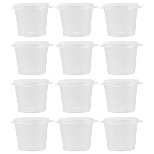 100pcs Transparent Sauce Cups Containers Holders