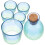1set Japanese Sake Bottle Cups Glass Set 9