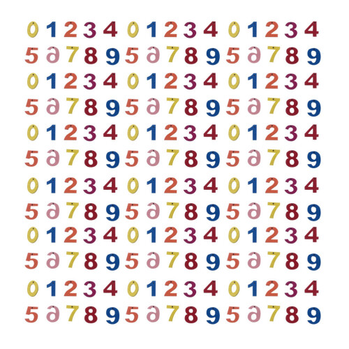 200pcs DIY Wooden Numbers Craft Chips for Scrapbooking