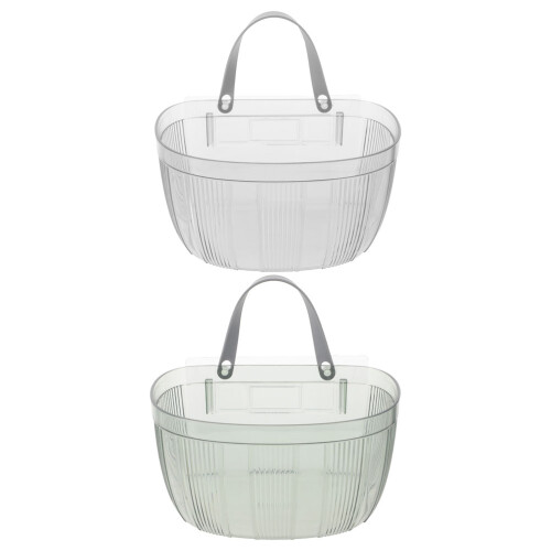 2pcs Wall Mounted Basket Organizer for Kitchen Pantry Storage