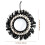 Black Handmade Tapestry Mirror with Wood Beads Decor 3
