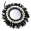 Black Handmade Tapestry Mirror with Wood Beads Decor 8