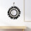 Black Handmade Tapestry Mirror with Wood Beads Decor 11