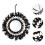 Black Handmade Tapestry Mirror with Wood Beads Decor 7