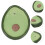 Avocado Ceramic Snack Tray Multi Color Sauce Dish for Kitchen 8