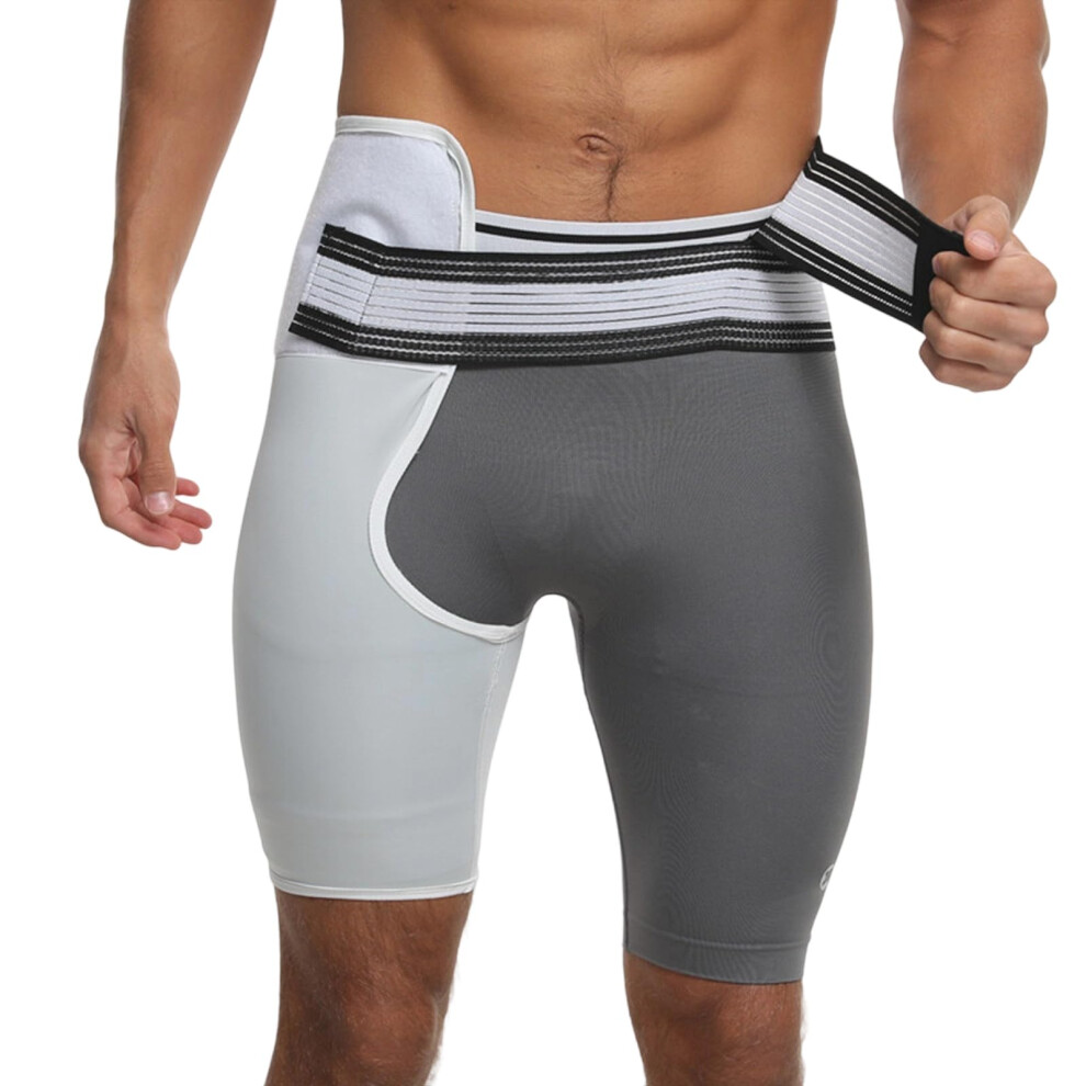 Orthopaedic Thigh Compression Bandage Sleeve With Waist Belt, Breathable Hip Stabilizer for Sports and Lumbar Support