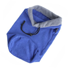 Small Pet Bath Towel Bag for Hamsters Ferrets Guinea Pigs, Absorbent Quick Dry Cleaning Pouch, Machine Washable Blue