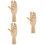 3pcs Wooden Flexible Hand Model Puppet 9