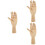 3pcs Wooden Flexible Hand Model Puppet 8