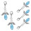 15pcs Girls Beads Keychain Purse Hanging Decor 11