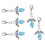 15pcs Girls Beads Keychain Purse Hanging Decor 10