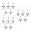 15pcs Girls Beads Keychain Purse Hanging Decor 4