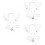 3Sets Kattenoren Hoofdband Wit Dierlijk Design Met Strik En Bell 6