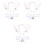 3Sets Kattenoren Hoofdband Wit Dierlijk Design Met Strik En Bell 3
