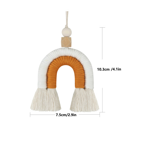 Macrame Rainbow Hanging Ornament DIY Rope-  6 2