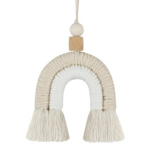 Macrame Rainbow Hanging Ornament DIY Rope Handmade Woven Wall-7