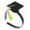 5pcs Mini Graduation Cap Headbands Grad Selfie Props 2