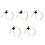 5pcs Mini Graduation Cap Headbands Grad Selfie Props 10