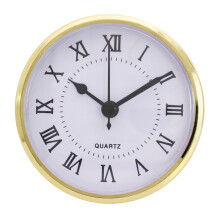 Golden for Rim 90mm Classic Quartz Clock Insert Mini Wall Clock