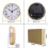 Golden for Rim 90mm Classic Quartz Clock Insert Mini Wall Clock 3