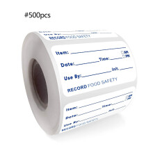 500Pcs Self Adhesive Food Label Food Dates Label Food Sticker