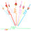 8pcs Cartoon Drinking Straws Reusable for Milk Juice Party 11