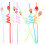 8pcs Cartoon Drinking Straws Reusable for Milk Juice Party 10