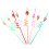 8pcs Cartoon Drinking Straws Reusable for Milk Juice Party 4