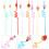 8pcs Cartoon Drinking Straws Reusable for Milk Juice Party 5