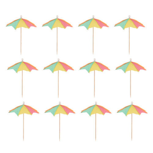 100pcs Drink Umbrellas Cocktail Cupcake Toppers Decor