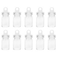 10pcs Clear Glass Wish Bottles DIY Jars