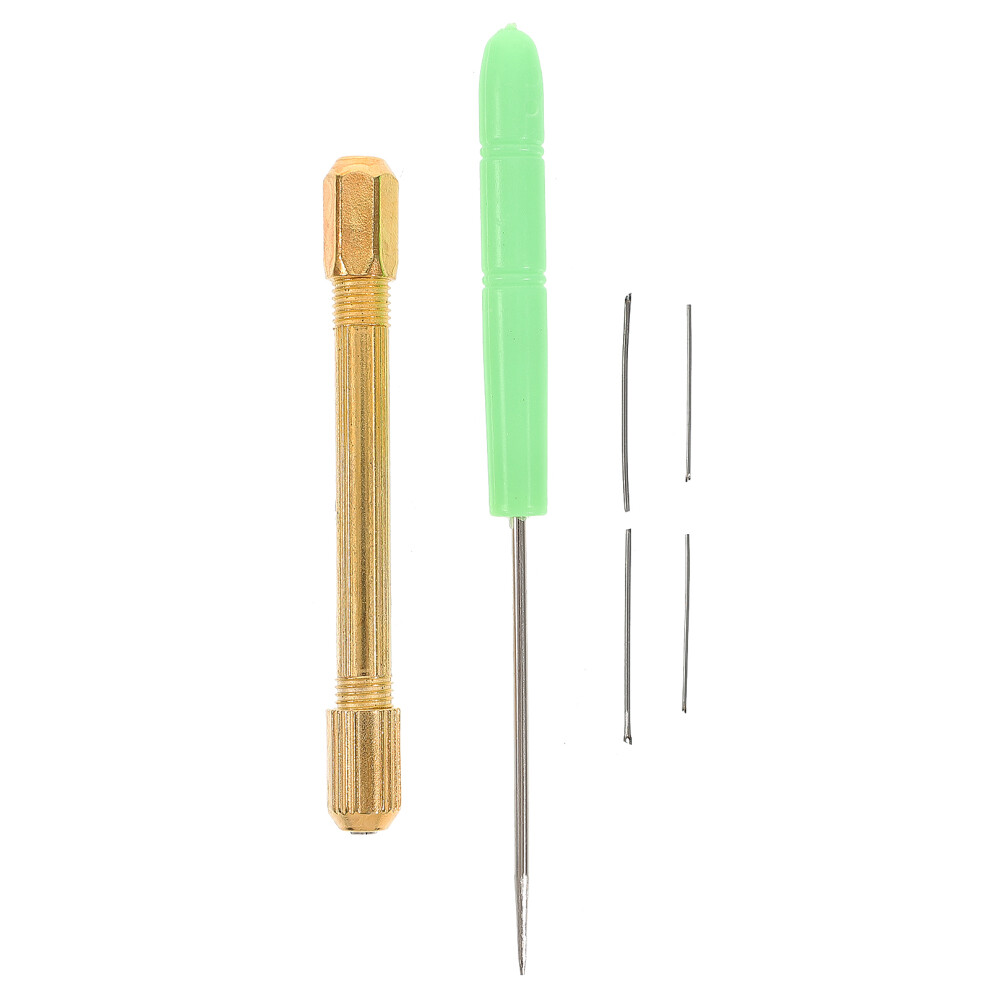 Solustre Unisex 7Pcs Silicone Wig Implant Tool With Copper Handle Steel Needle