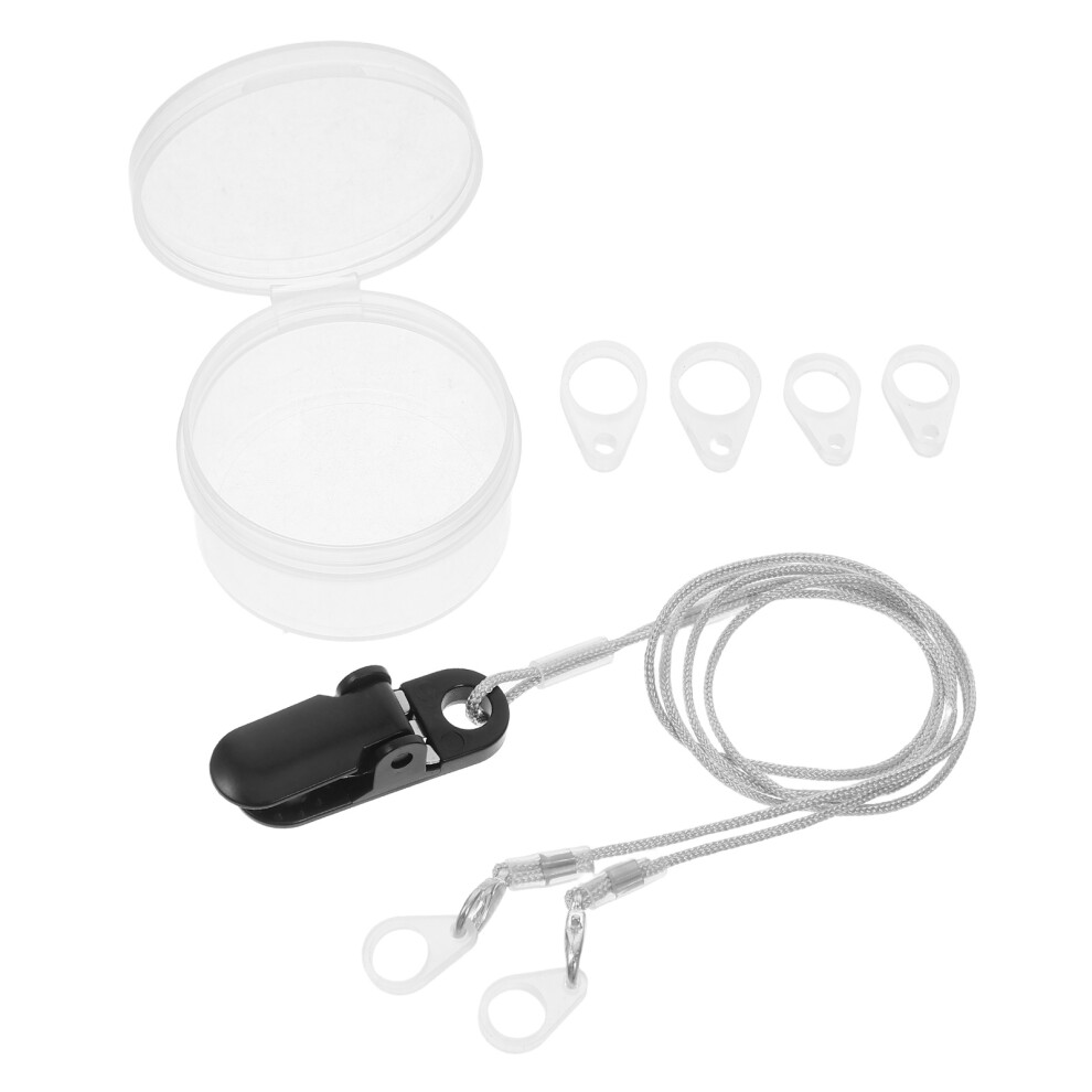 Solustre 1Set Adjustable Hearing Amplifier Lanyard With Dual Clip