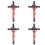 4pcs Wall Hanging Jesus Cross Resin Christian Decor 7