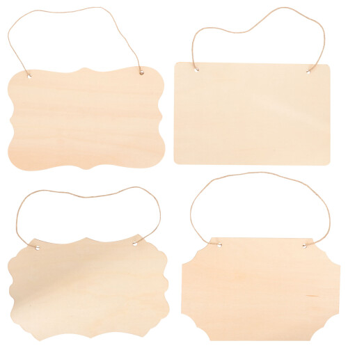 20pcs Unfinished Wood Hanging Signs DIY Craft Boards 1