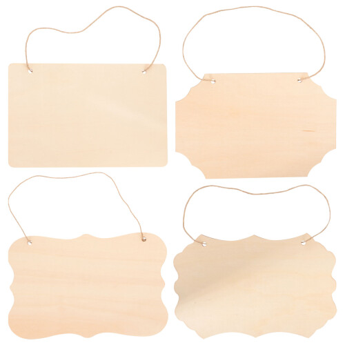 20pcs Unfinished Wood Hanging Signs DIY Craft Boards 2