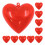 36pcs Clear Plastic Heart Ornaments Fillable Party Favors 3