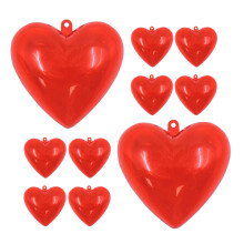 36pcs Clear Plastic Heart Ornaments Fillable Party Favors