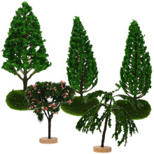 25Pcs Durable Plastic Mini Landscaping Tree Figures for Tabletop