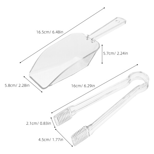 12pcs Ice Tongs and Scoops for Ice Bucket Freezer Kitchen Bar 1
