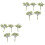 10pcs Artificial Plants Plastic Greenery Fake Outdoor Decor 3