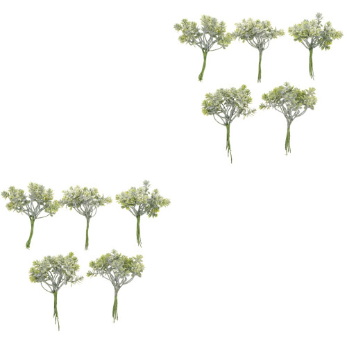 10pcs Artificial Plants Plastic Greenery Fake Outdoor Decor 2