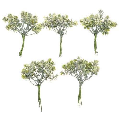 10pcs Artificial Plants Plastic Greenery Fake Outdoor Decor
