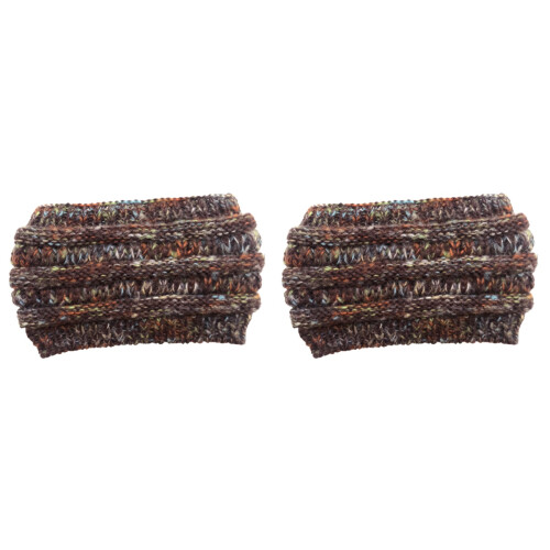2pcs Woolen Yarn Knitted Ponytail Hat for Outdoor Camping 1