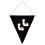 2 stuks badge brooch met wimpel, zwart S 4