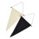 2 stuks badge brooch met wimpel, zwart S 7