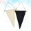 2 stuks badge brooch met wimpel, zwart S 8