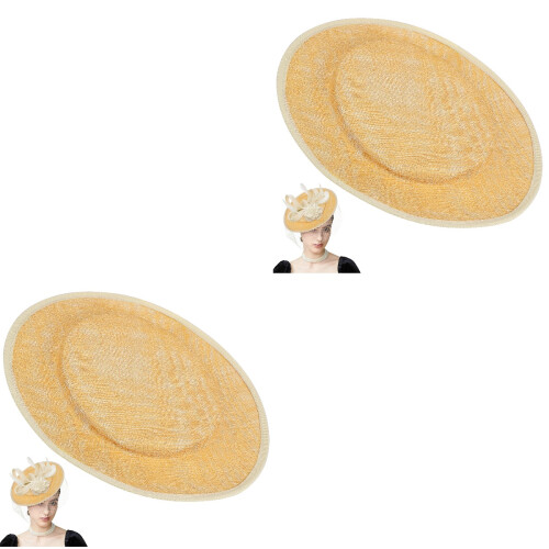 2pcs Apricot Sinamay Cocktail Hat Base Millinery DIY Craft 2
