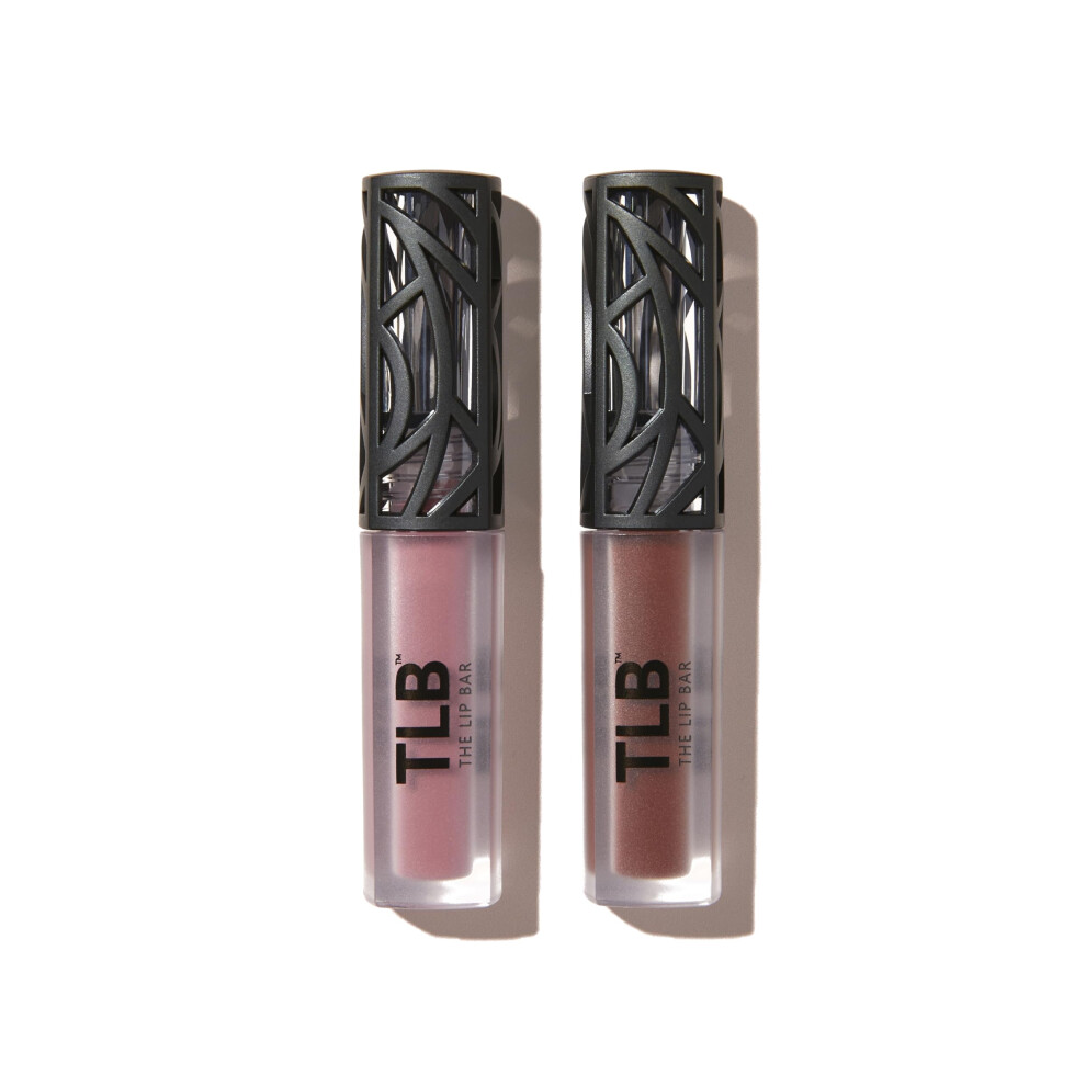 The Lip Bar Vegan Liquid Matte Mini Lipstick Duo Kit High Pigment & Long Lasting Curlfriend + Savage